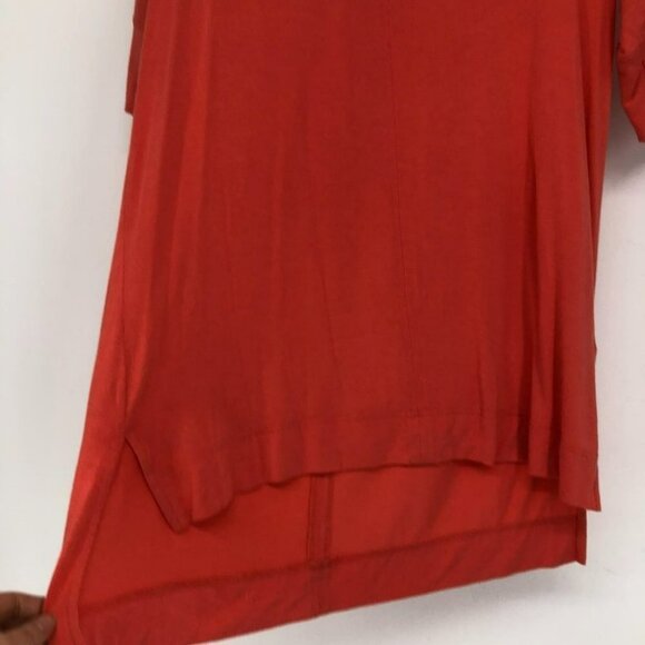 DKNY coral 1/3 short slit sleeves scoop neck t-shirt small - Picture 8 of 14